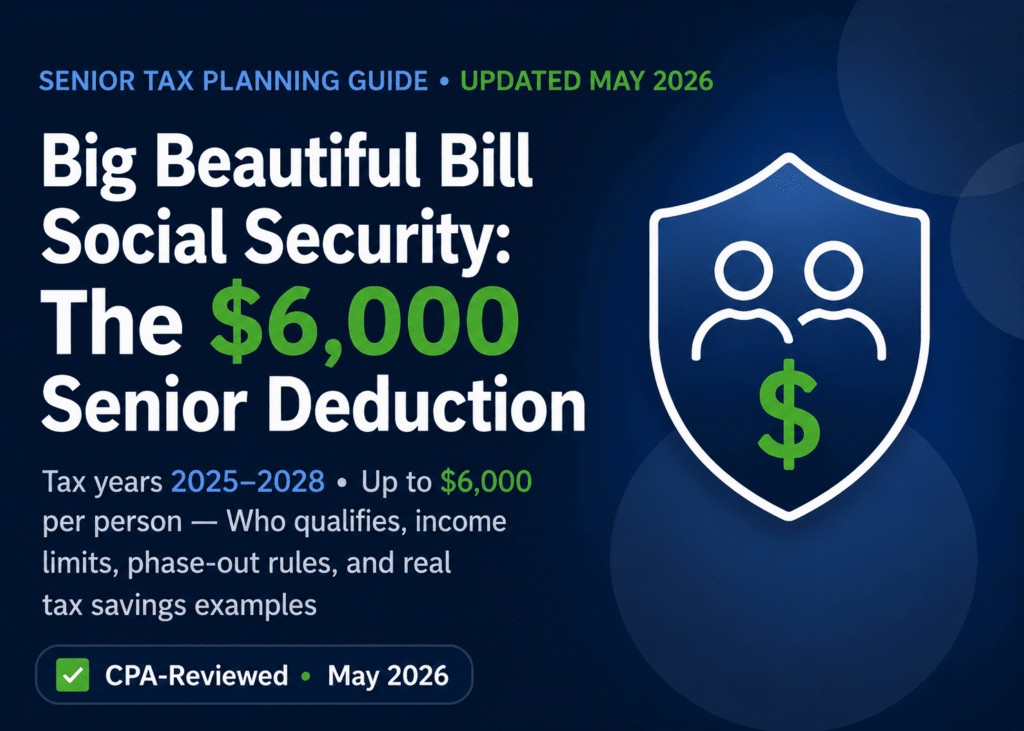 Big Beautiful Bill Social Security 6,000 senior deduction guide for 2025–2028