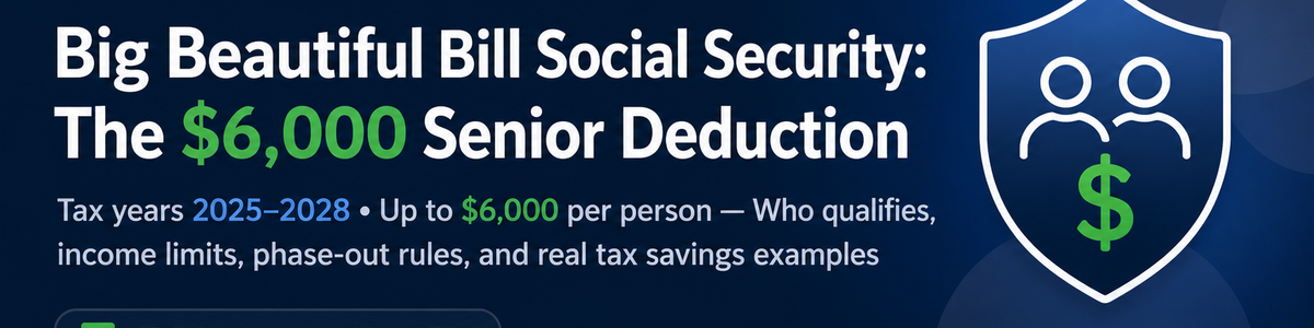 Big Beautiful Bill Social Security 6,000 senior deduction guide for 2025–2028