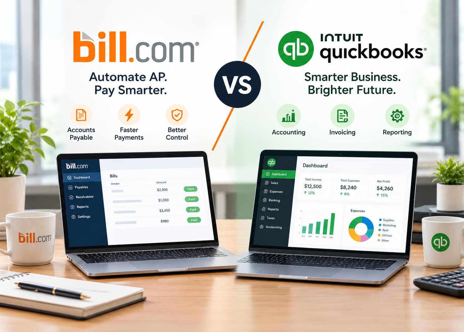 Bill.com vs QuickBooks Bill Pay
